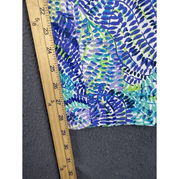 NWT Lilly Pulitzer Shanna Stretch Crop Pants Fantasea Size 00 purple green - Picture 5 of 8